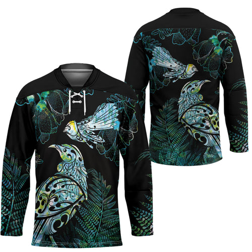 Aotearoa Maori Mahuru Hockey Jersey Spring Time - Paua Shell Green