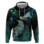 Aotearoa Maori Mahuru Hoodie Spring Time - Paua Shell Green