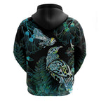 Aotearoa Maori Mahuru Hoodie Spring Time - Paua Shell Green