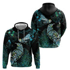 Aotearoa Maori Mahuru Hoodie Spring Time - Paua Shell Green