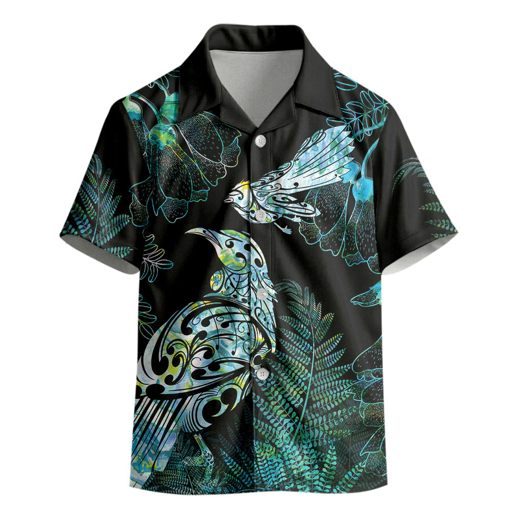 Aotearoa Maori Mahuru Kid Hawaiian Shirt Spring Time - Paua Shell Green