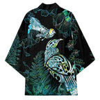 Aotearoa Maori Mahuru Kimono Spring Time - Paua Shell Green