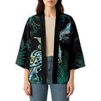 Aotearoa Maori Mahuru Kimono Spring Time - Paua Shell Green