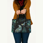 Aotearoa Maori Mahuru Leather Bag Spring Time - Paua Shell Green