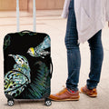 Aotearoa Maori Mahuru Luggage Cover Spring Time - Paua Shell Green