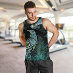 Aotearoa Maori Mahuru Men Tank Top Spring Time - Paua Shell Green
