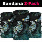 Aotearoa Maori Mahuru Neck Gaiter Spring Time - Paua Shell Green