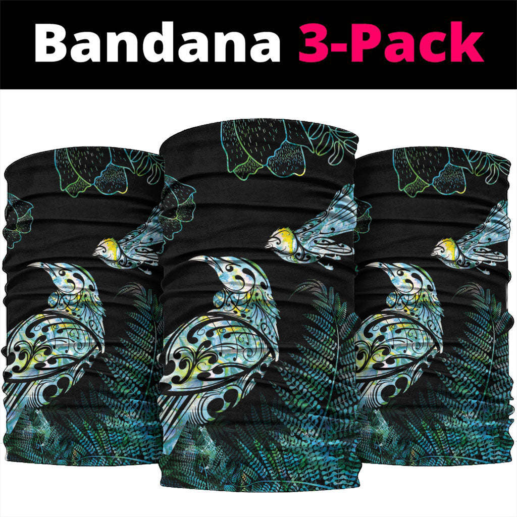 Aotearoa Maori Mahuru Neck Gaiter Spring Time - Paua Shell Green