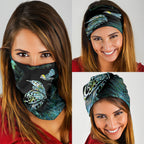 Aotearoa Maori Mahuru Neck Gaiter Spring Time - Paua Shell Green