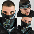 Aotearoa Maori Mahuru Neck Gaiter Spring Time - Paua Shell Green
