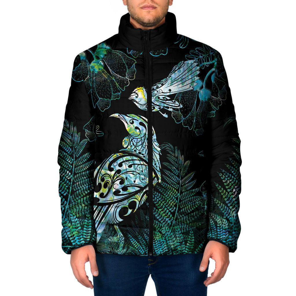 Aotearoa Maori Mahuru Padded Jacket Spring Time - Paua Shell Green