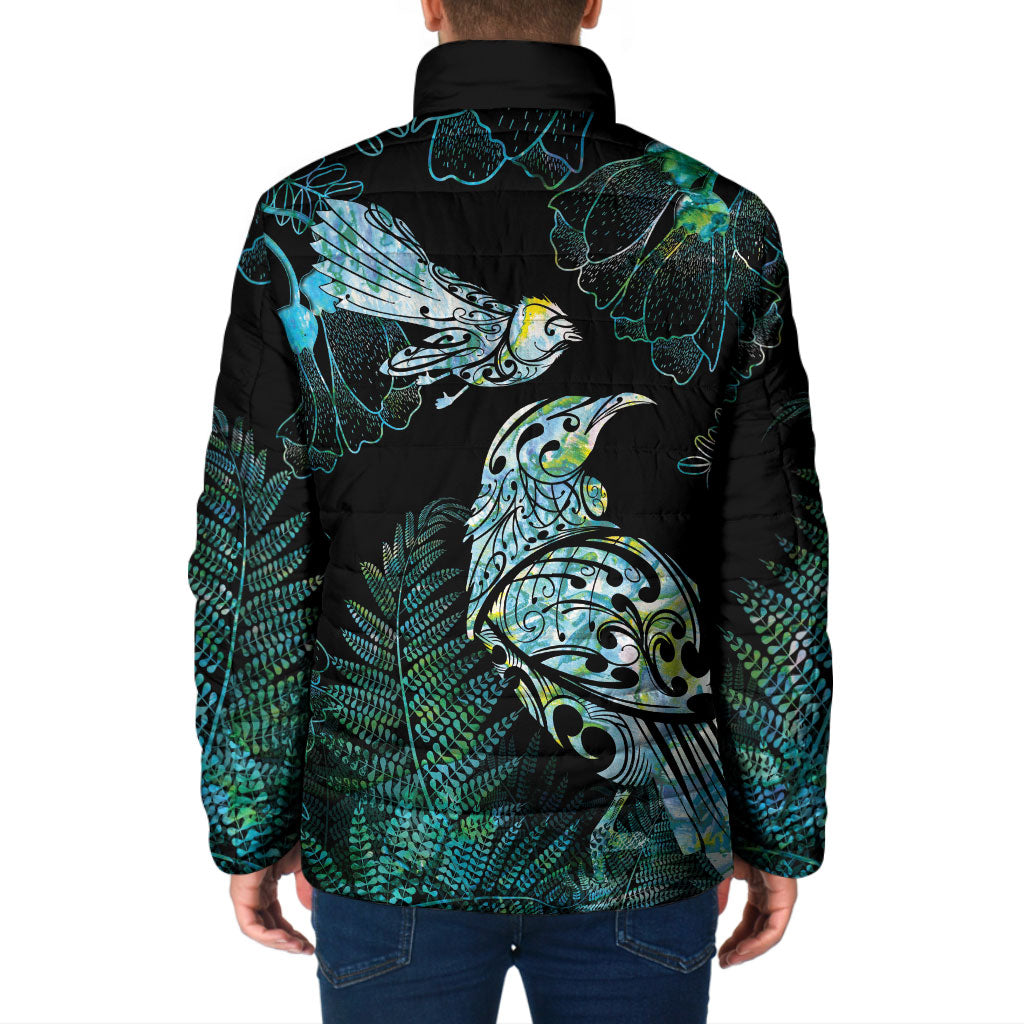 Aotearoa Maori Mahuru Padded Jacket Spring Time - Paua Shell Green