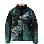 Aotearoa Maori Mahuru Padded Jacket Spring Time - Paua Shell Green