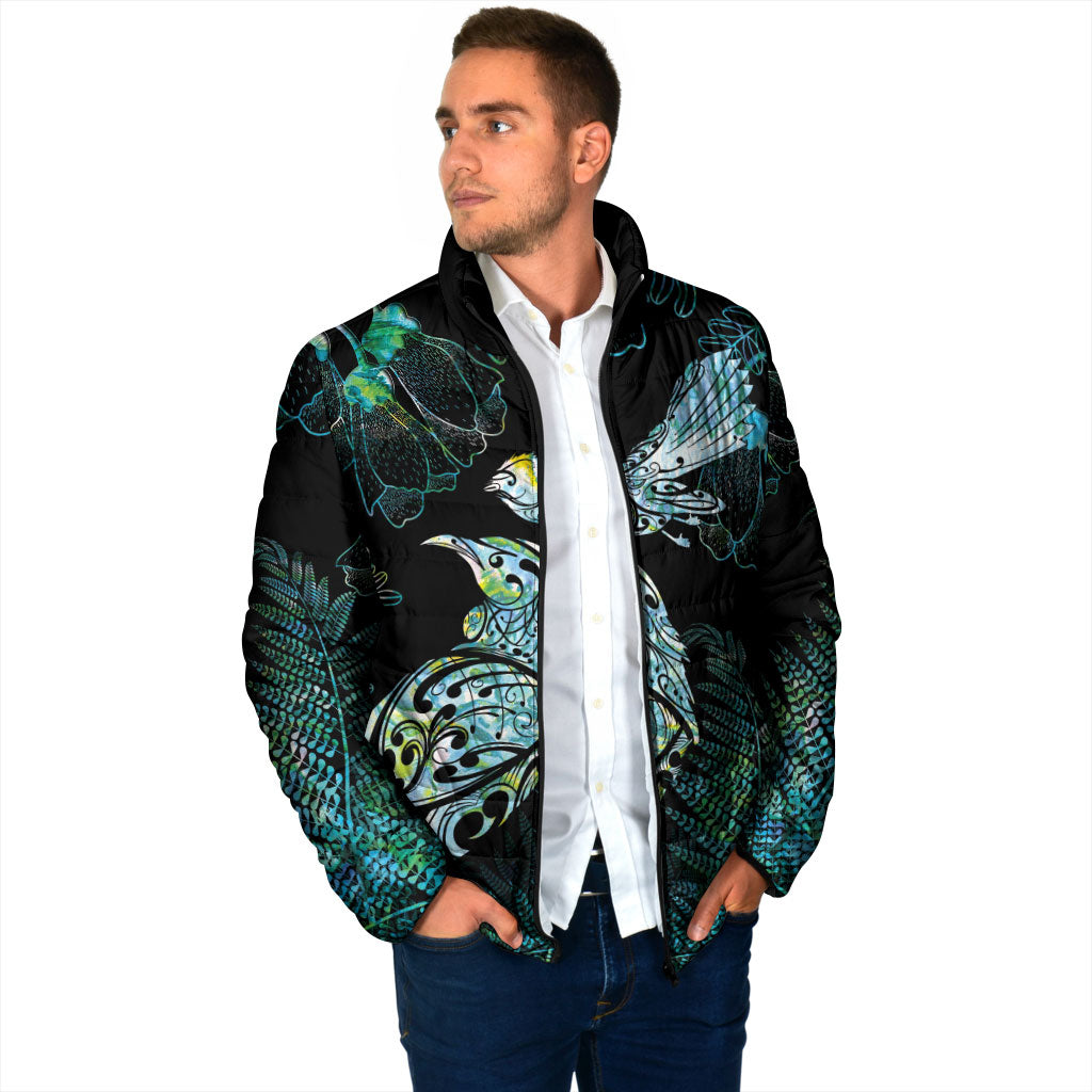 Aotearoa Maori Mahuru Padded Jacket Spring Time - Paua Shell Green