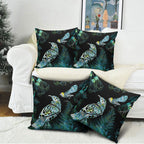 Aotearoa Maori Mahuru Pillow Cover Spring Time - Paua Shell Green