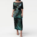 Aotearoa Maori Mahuru Puletasi Spring Time - Paua Shell Green