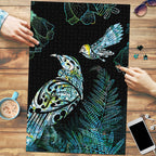 Aotearoa Maori Mahuru Puzzle Spring Time - Paua Shell Green