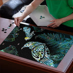 Aotearoa Maori Mahuru Puzzle Spring Time - Paua Shell Green