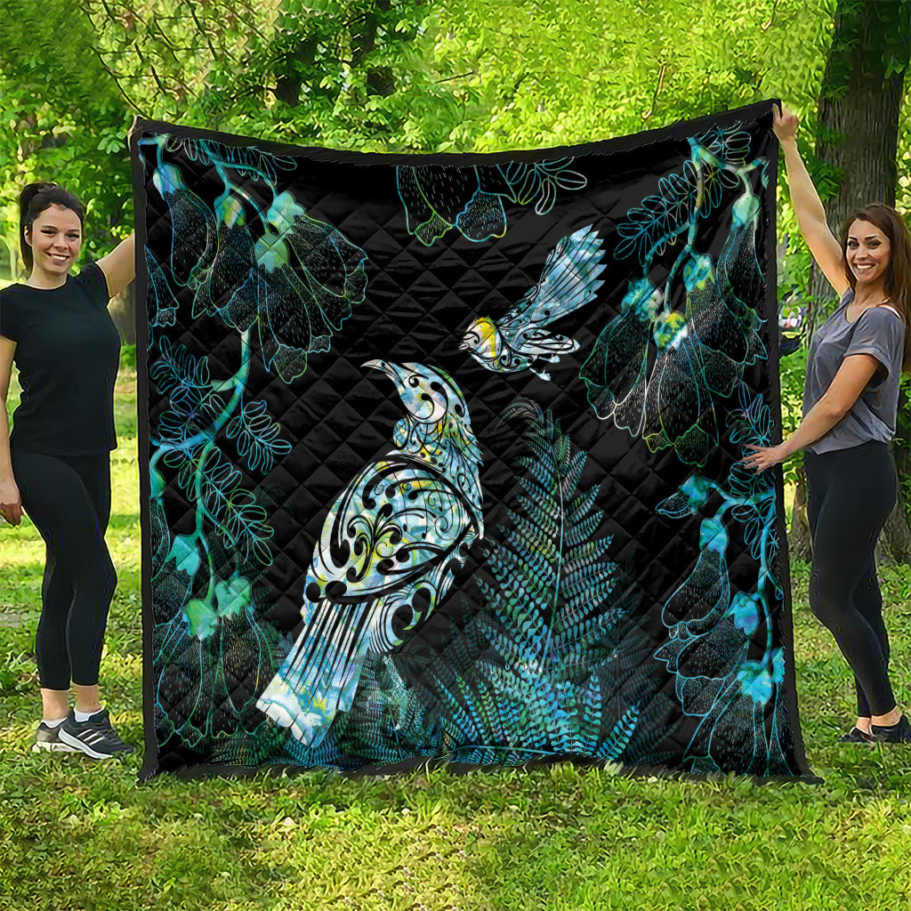 Aotearoa Maori Mahuru Quilt Spring Time - Paua Shell Green