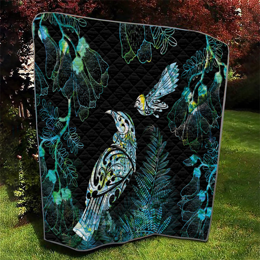 Aotearoa Maori Mahuru Quilt Spring Time - Paua Shell Green