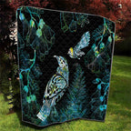 Aotearoa Maori Mahuru Quilt Spring Time - Paua Shell Green