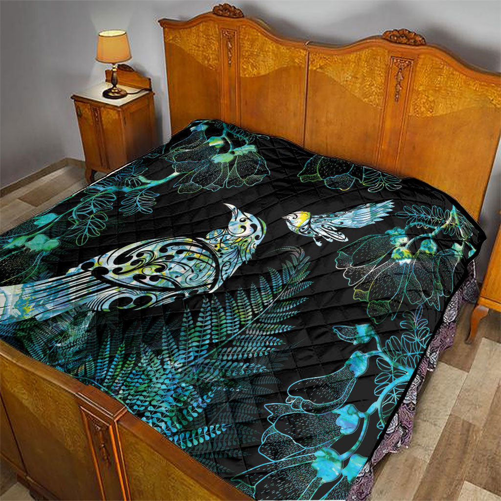 Aotearoa Maori Mahuru Quilt Spring Time - Paua Shell Green