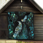 Aotearoa Maori Mahuru Quilt Spring Time - Paua Shell Green
