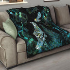 Aotearoa Maori Mahuru Quilt Spring Time - Paua Shell Green