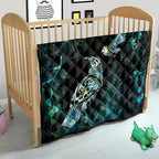 Aotearoa Maori Mahuru Quilt Spring Time - Paua Shell Green