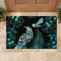 Aotearoa Maori Mahuru Rubber Doormat Spring Time - Paua Shell Green