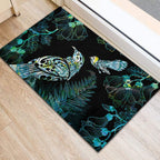 Aotearoa Maori Mahuru Rubber Doormat Spring Time - Paua Shell Green