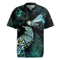 Aotearoa Maori Mahuru Rugby Jersey Spring Time - Paua Shell Green