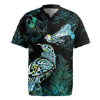 Aotearoa Maori Mahuru Rugby Jersey Spring Time - Paua Shell Green