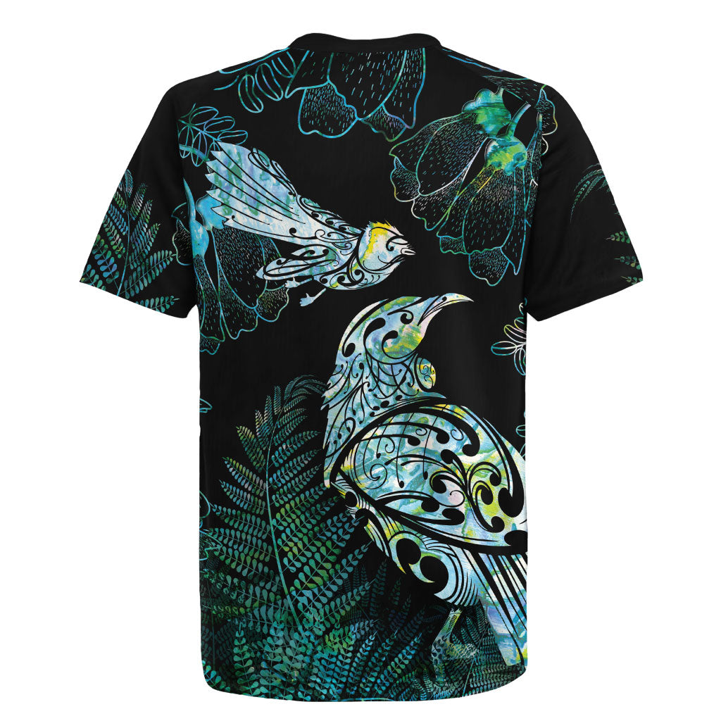 Aotearoa Maori Mahuru Rugby Jersey Spring Time - Paua Shell Green