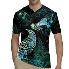 Aotearoa Maori Mahuru Rugby Jersey Spring Time - Paua Shell Green