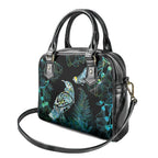 Aotearoa Maori Mahuru Shoulder Handbag Spring Time - Paua Shell Green