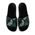 Aotearoa Maori Mahuru Slide Sandals Spring Time - Paua Shell Green