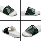 Aotearoa Maori Mahuru Slide Sandals Spring Time - Paua Shell Green