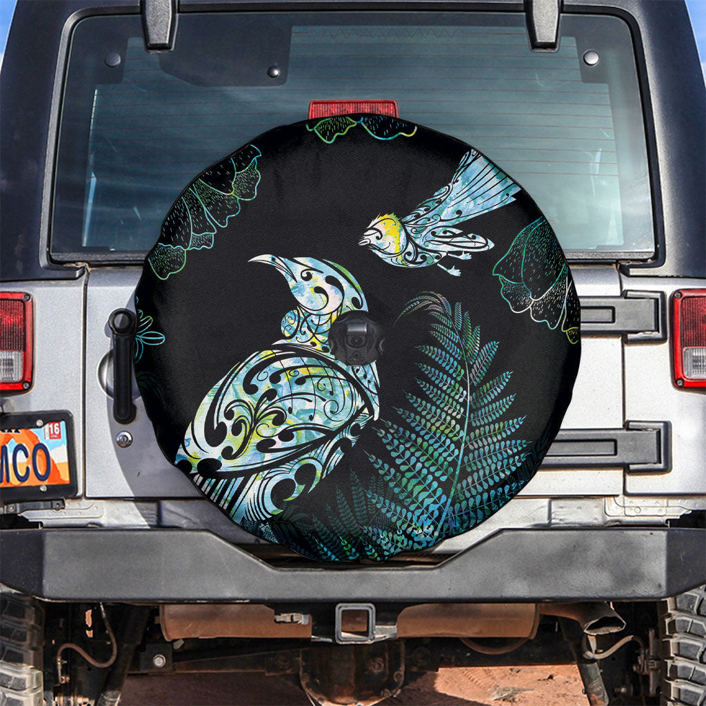 Aotearoa Maori Mahuru Spare Tire Cover Spring Time - Paua Shell Green
