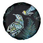 Aotearoa Maori Mahuru Spare Tire Cover Spring Time - Paua Shell Green