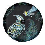 Aotearoa Maori Mahuru Spare Tire Cover Spring Time - Paua Shell Green