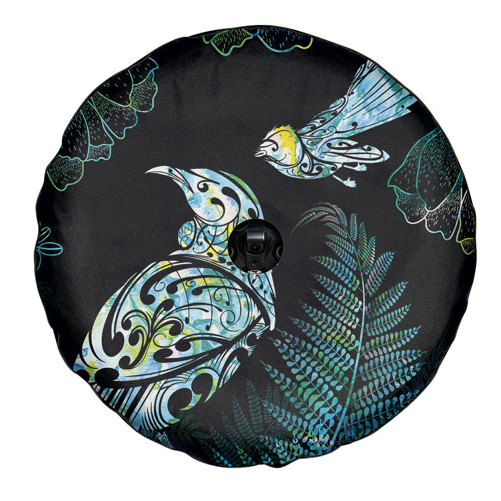 Aotearoa Maori Mahuru Spare Tire Cover Spring Time - Paua Shell Green