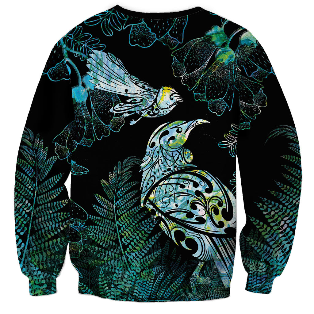 Aotearoa Maori Mahuru Sweatshirt Spring Time - Paua Shell Green