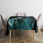 Aotearoa Maori Mahuru Tablecloth Spring Time - Paua Shell Green