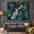 Aotearoa Maori Mahuru Tapestry Spring Time - Paua Shell Green