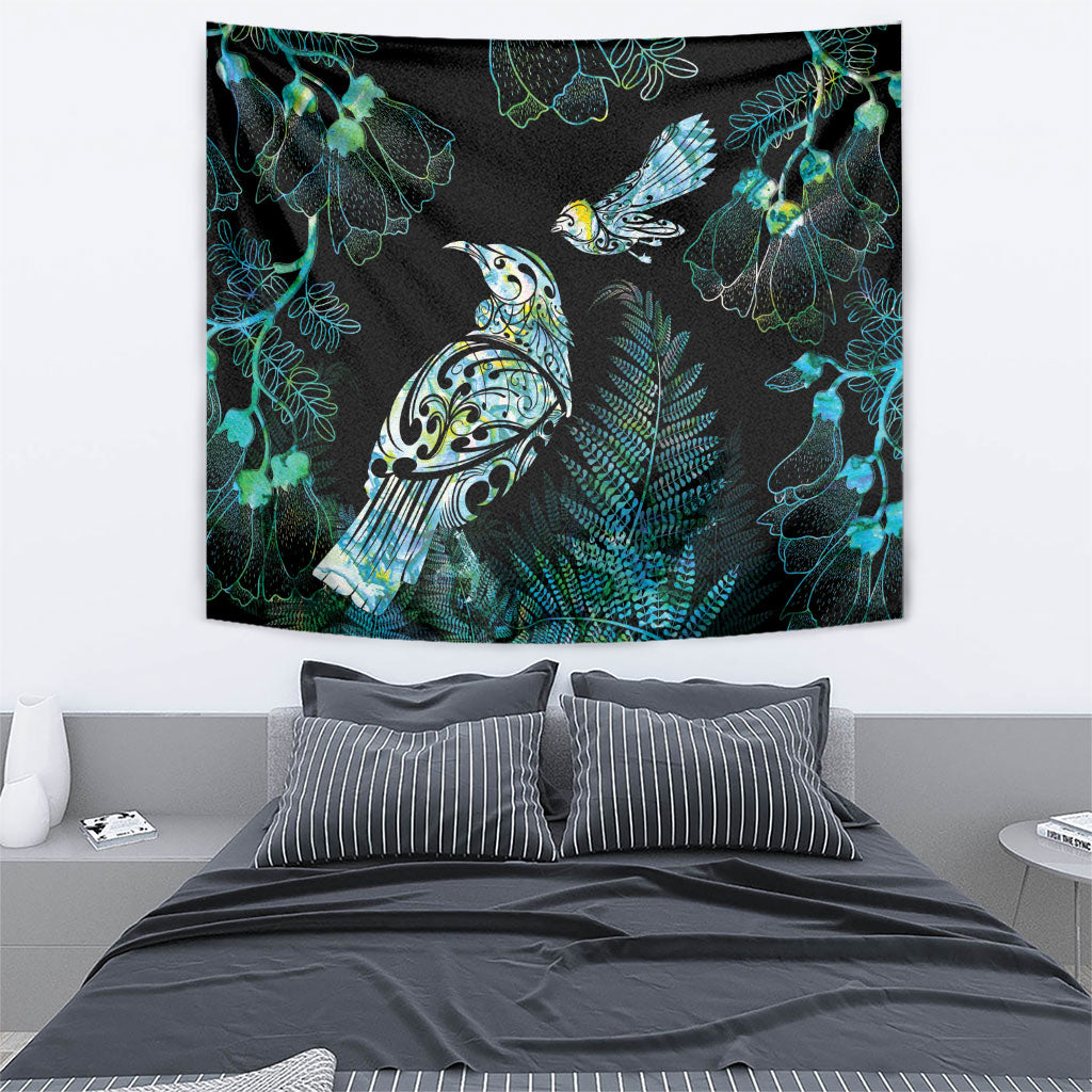 Aotearoa Maori Mahuru Tapestry Spring Time - Paua Shell Green