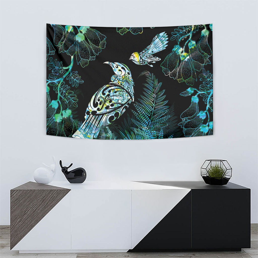 Aotearoa Maori Mahuru Tapestry Spring Time - Paua Shell Green