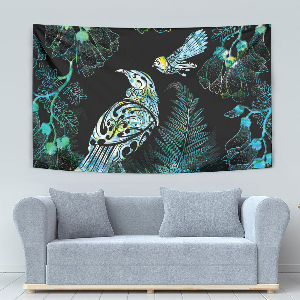 Aotearoa Maori Mahuru Tapestry Spring Time - Paua Shell Green