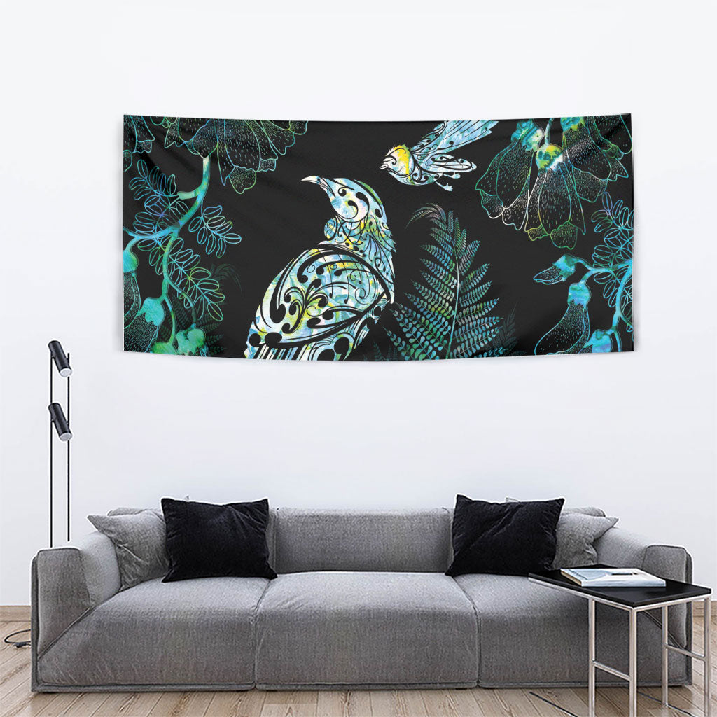 Aotearoa Maori Mahuru Tapestry Spring Time - Paua Shell Green