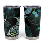 Aotearoa Maori Mahuru Tumbler Cup Spring Time - Paua Shell Green